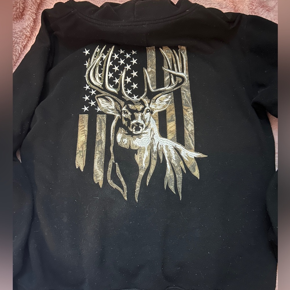 Black hunting hoodie. Buck Wear, size XL
